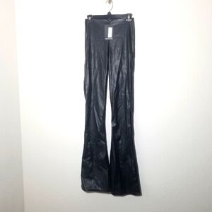 NWT  PrettyLittletThing Flare Leg Faux Leather Pants